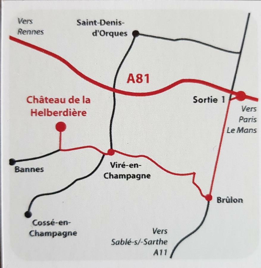 Logis de la Helberdière Cossé-en-Champagne Esterno foto